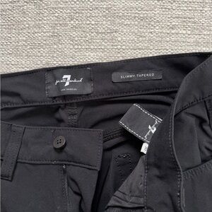 7 For All Mankind Black Slimmy Tapered Jeans
